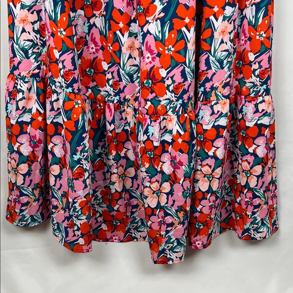 Vibrant Floral One-Shoulder‎ Dress - Picture 4 of 10
